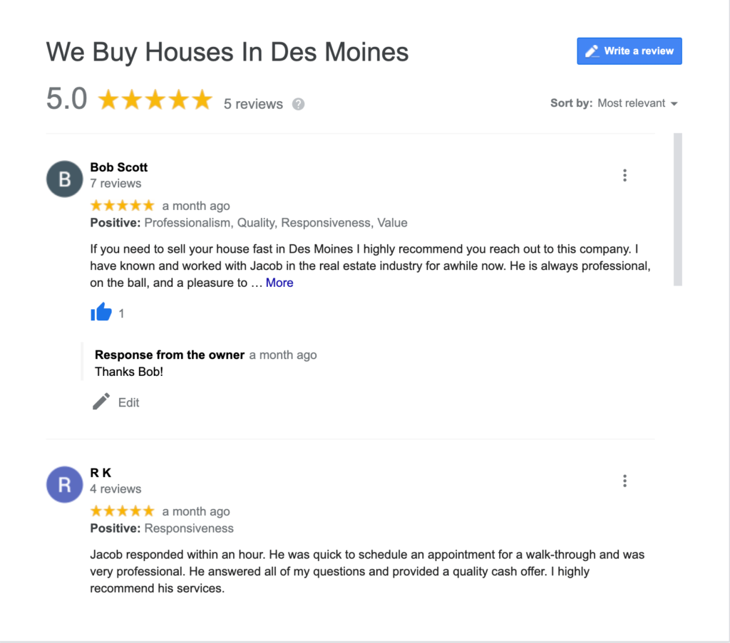 cash home buyers des moines