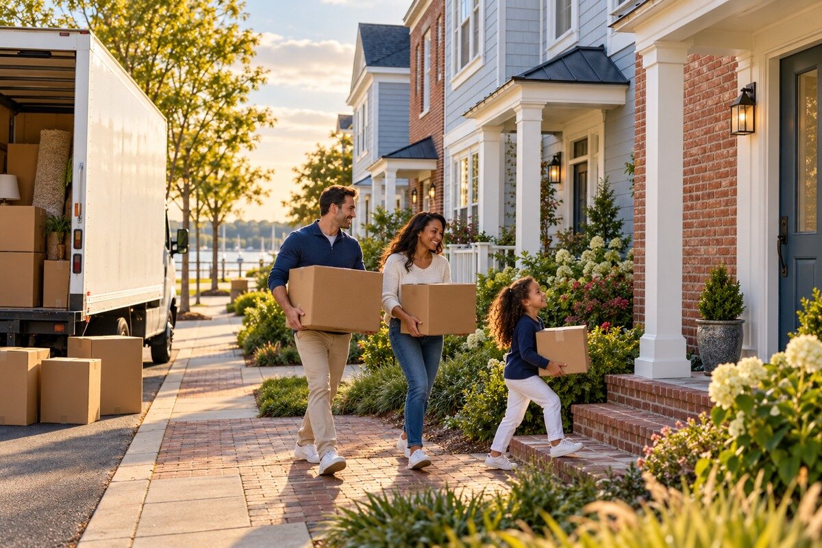 Military relocation and homebuying illustration