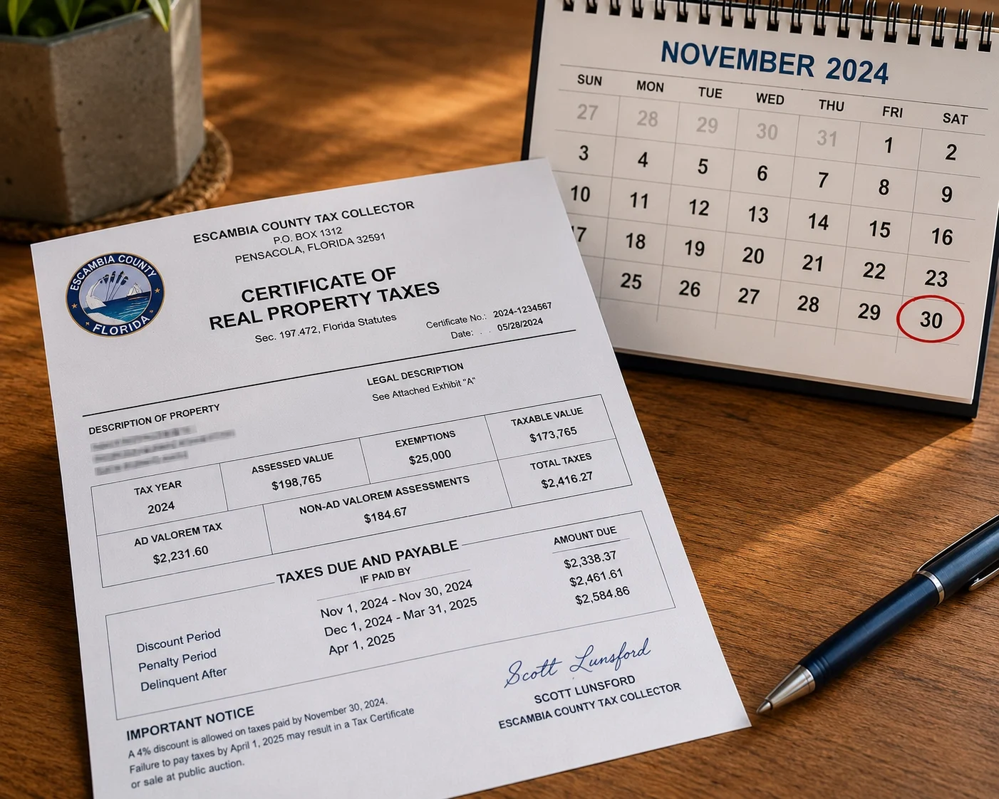 Florida tax certificate sale tax deed pipeline timeline — Florida Department of Revenue county tax collector back-tax payoff at closing