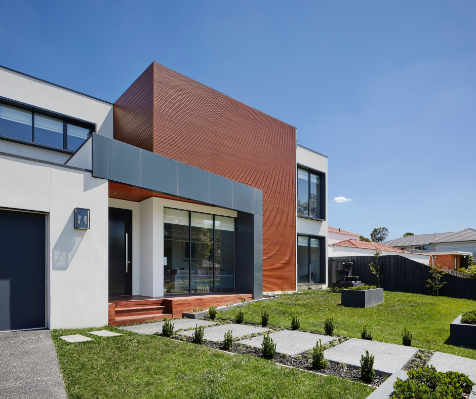 brown & black two-story house