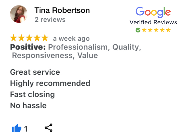 we buy Dallas houses fast Tina review