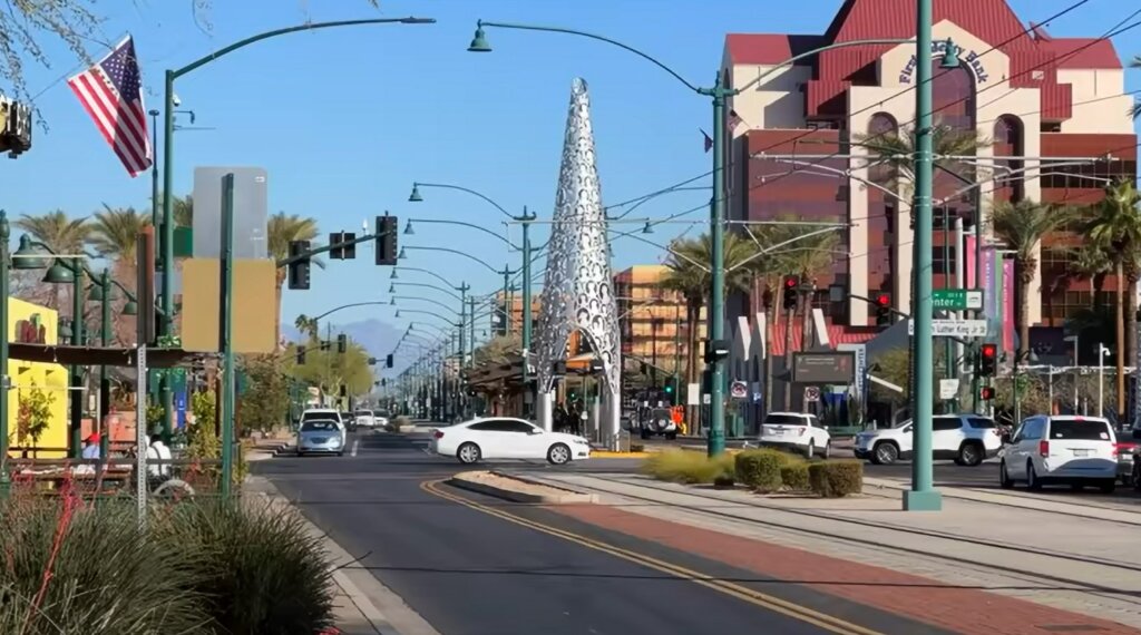 The sell my house fast mesa solution you've been waiting for - Downtown Mesa AZ - a colour photo of the area.