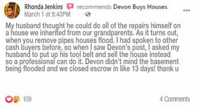 Rhonda's We Buy Houses reviews for ASAP Cash Offer