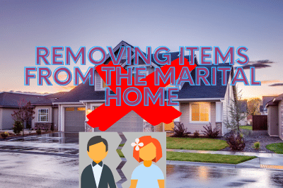 Removing items from the marital home