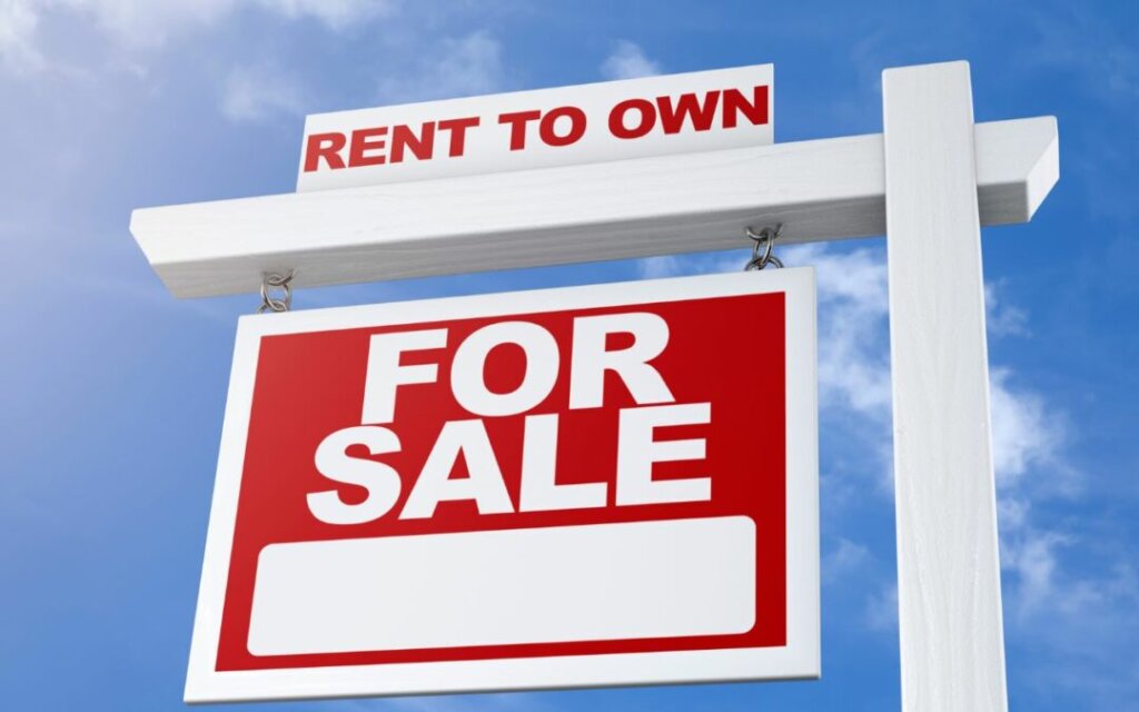 San Francisco homeowner reviewing a rent-to-own agreement with a prospective homebuyer