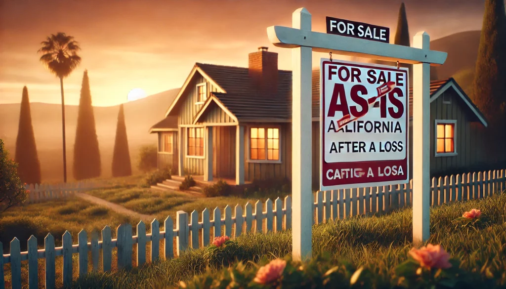 Selling a Home As-Is After a Loss in California