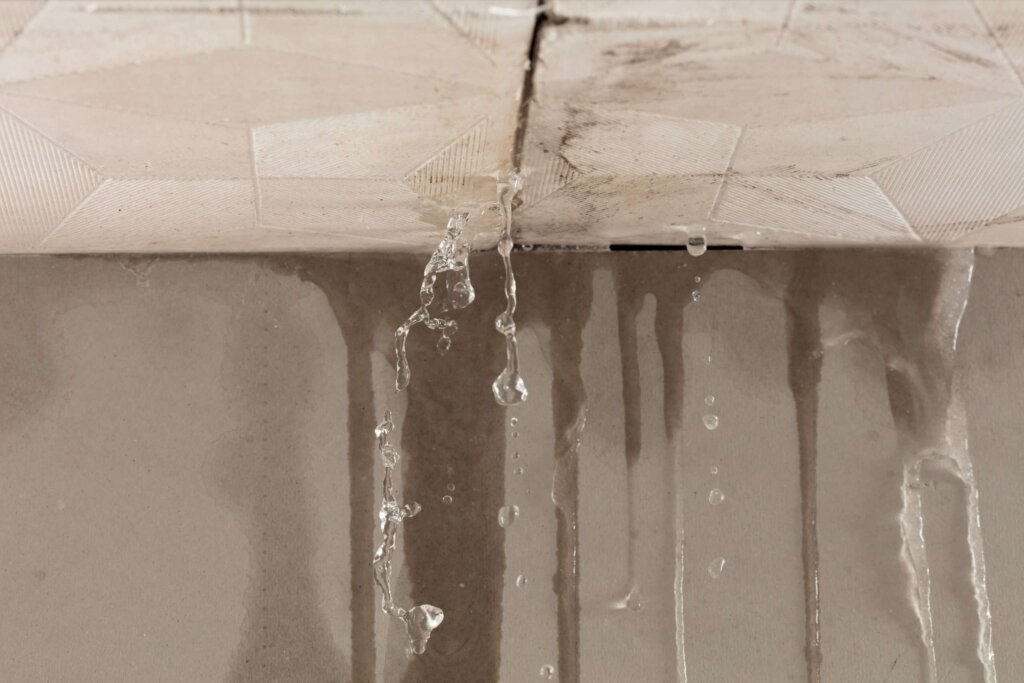 Water-damaged house in San Jose, CA being evaluated before an as-is home sale