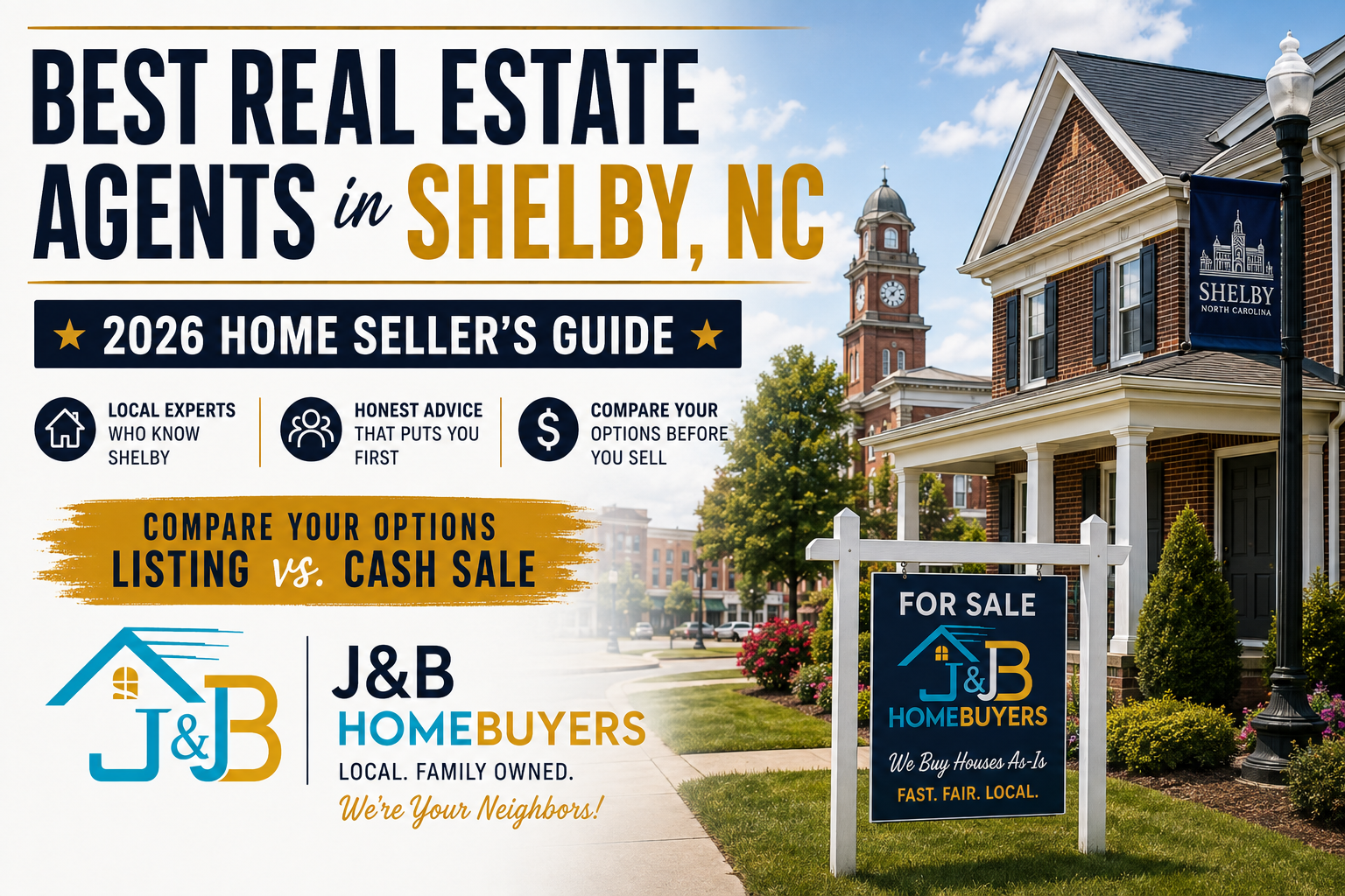 Best real estate agents in Shelby NC 2026 home seller's guide, J&B Homebuyers
