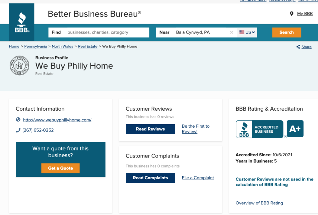 BBB Accredited company