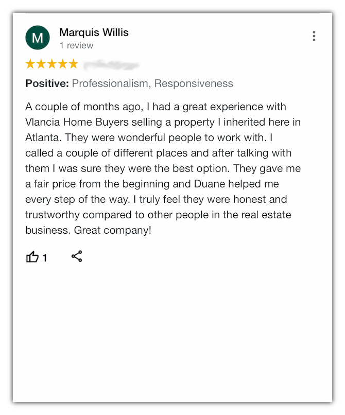 Marquis Vlancia Home Buyers Review