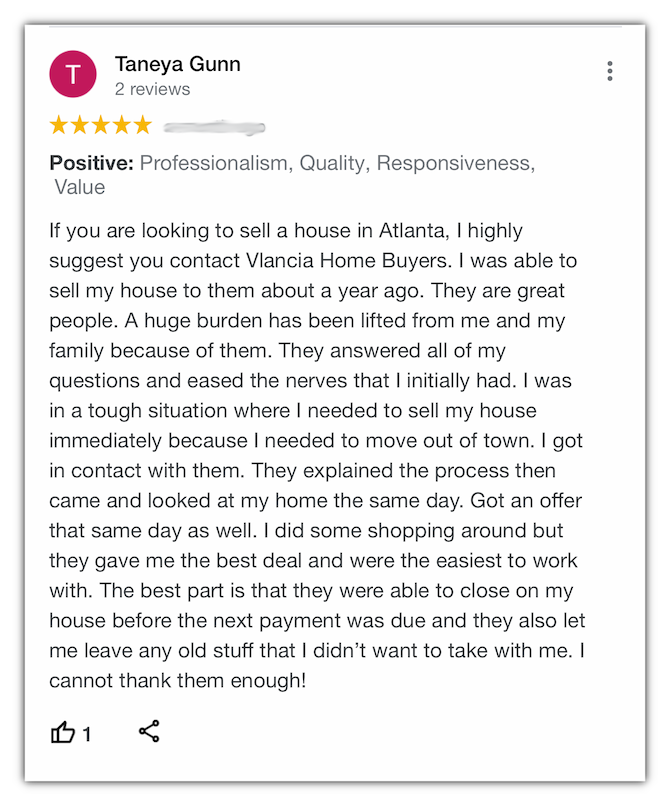 Taneya Vlancia Home Buyers Review