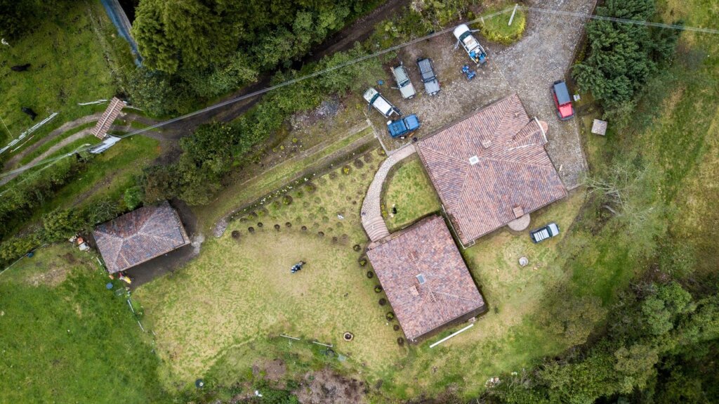 drone shots of a house