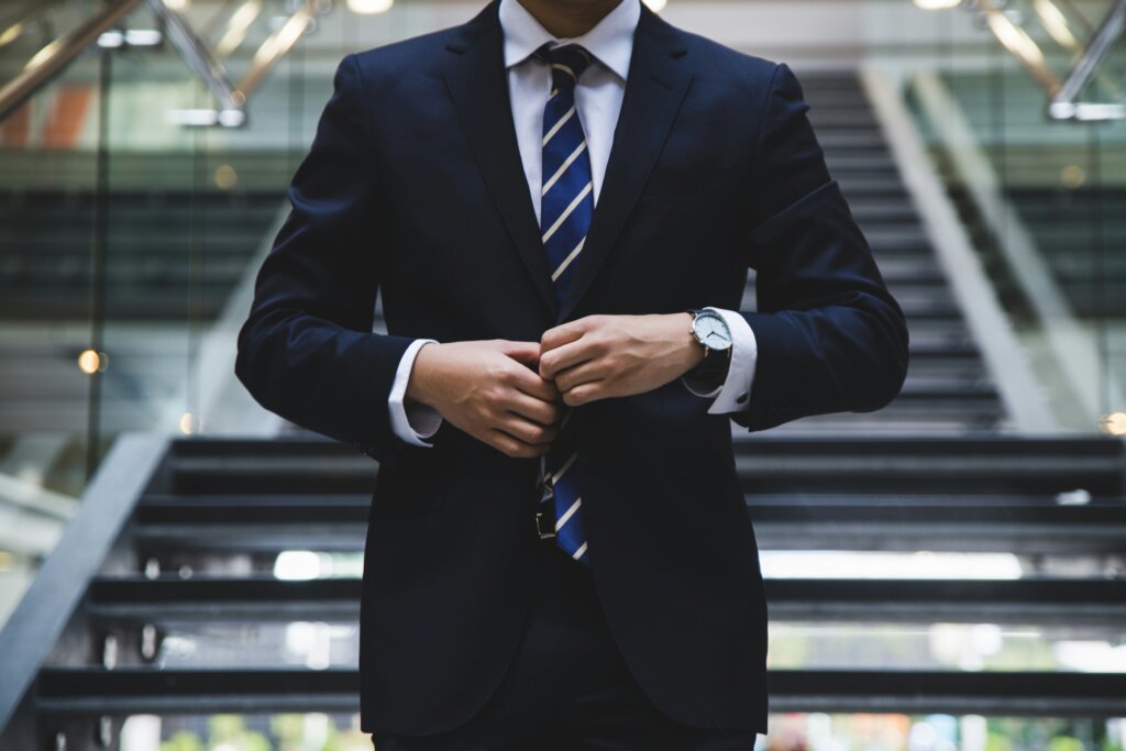 a man in suit