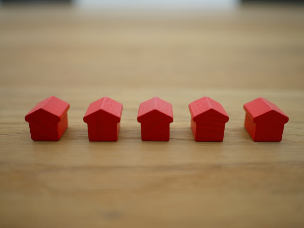 small wooden houses