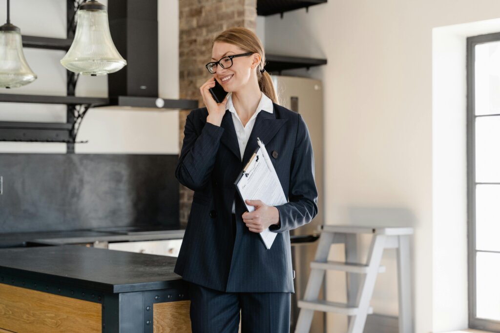 woman in business attire