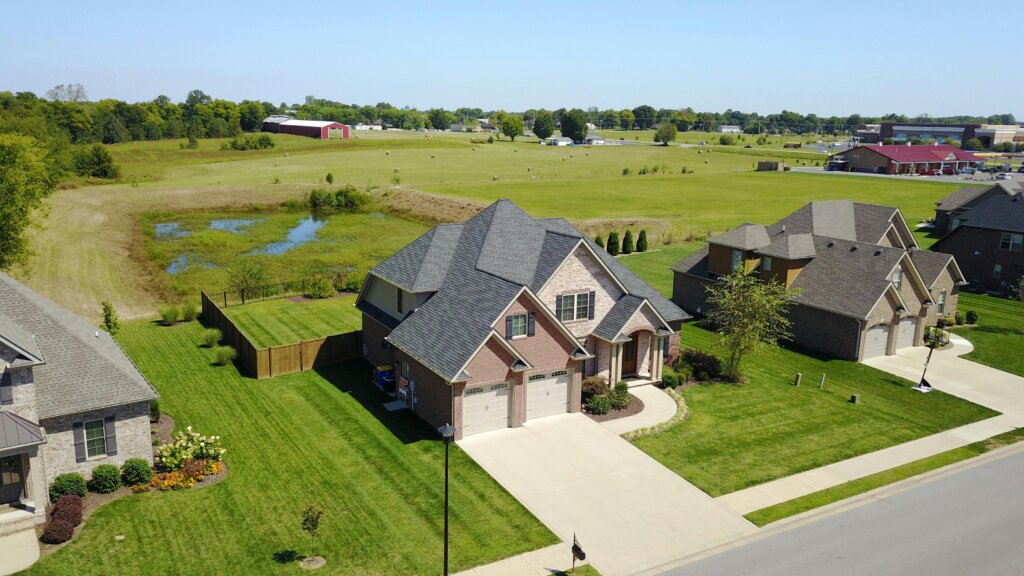 aerial photography of houses