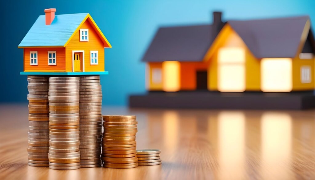 a small house on coins
