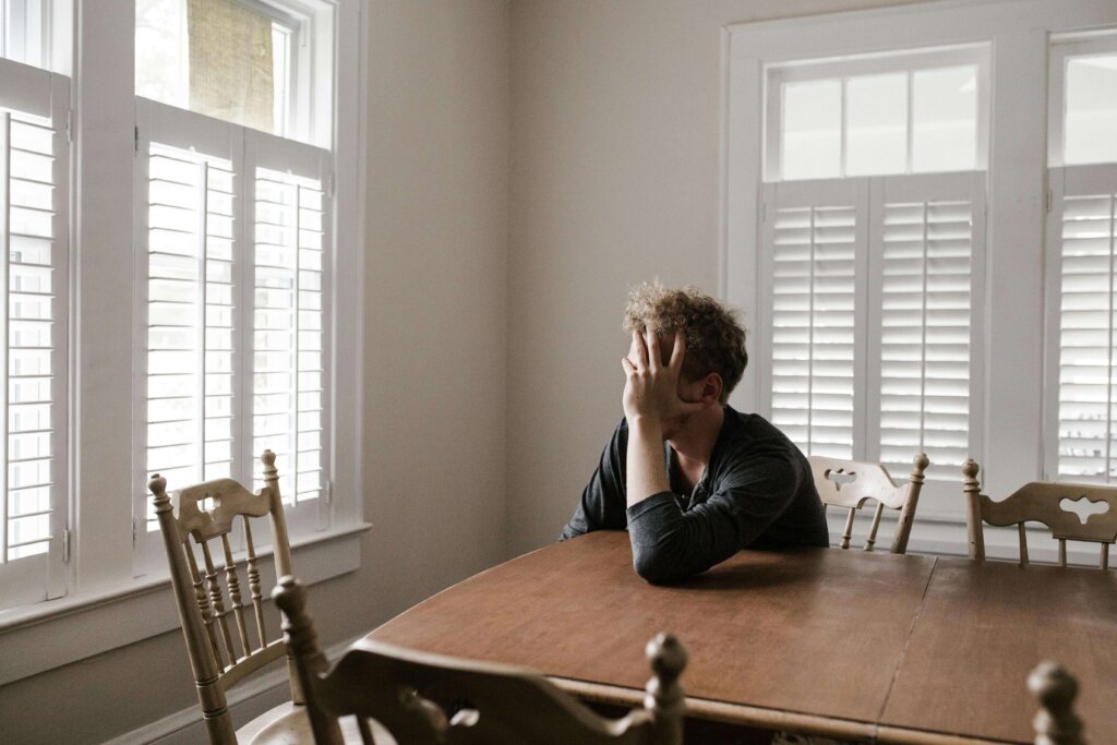 a worried person