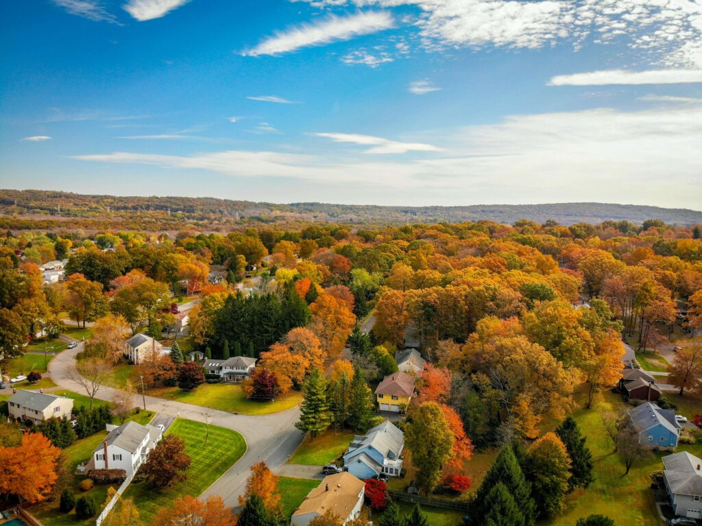 aerial photography of houses