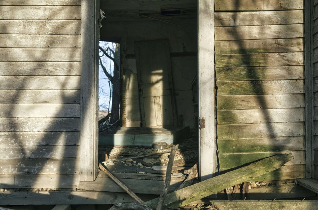 an abandoned house