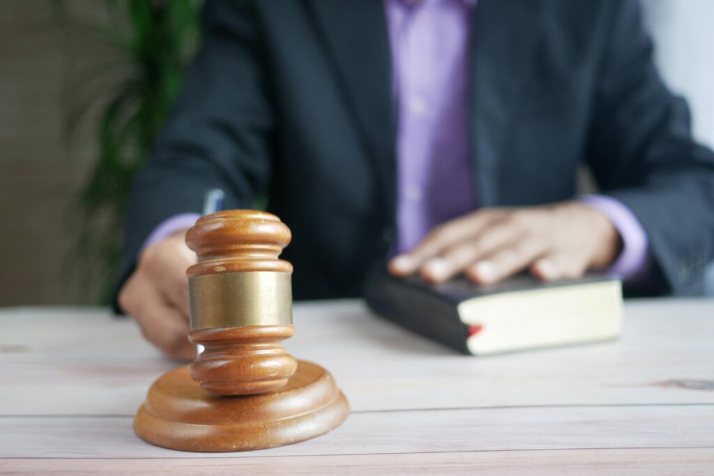 a brown gavel