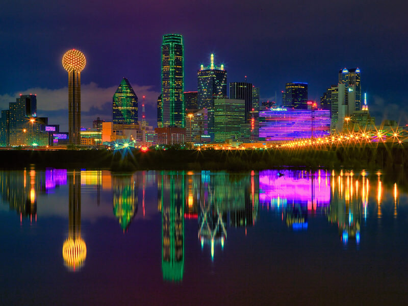 dallas texas at night