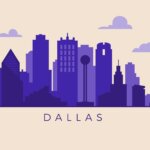 dallas texas sillhouette of the city
