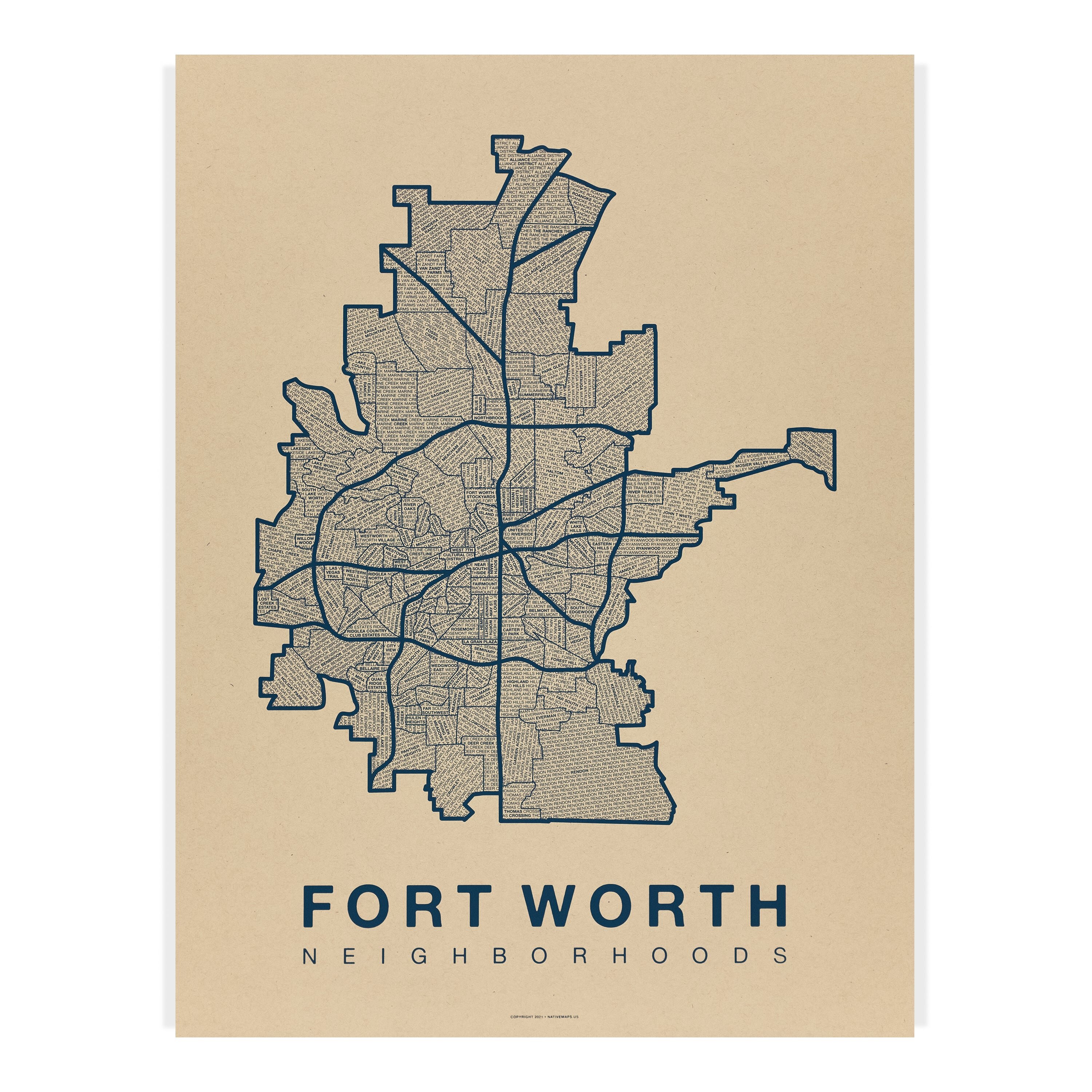 fort worth neighborhood map