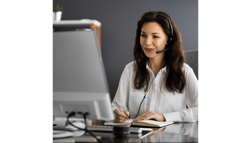 person answering a call