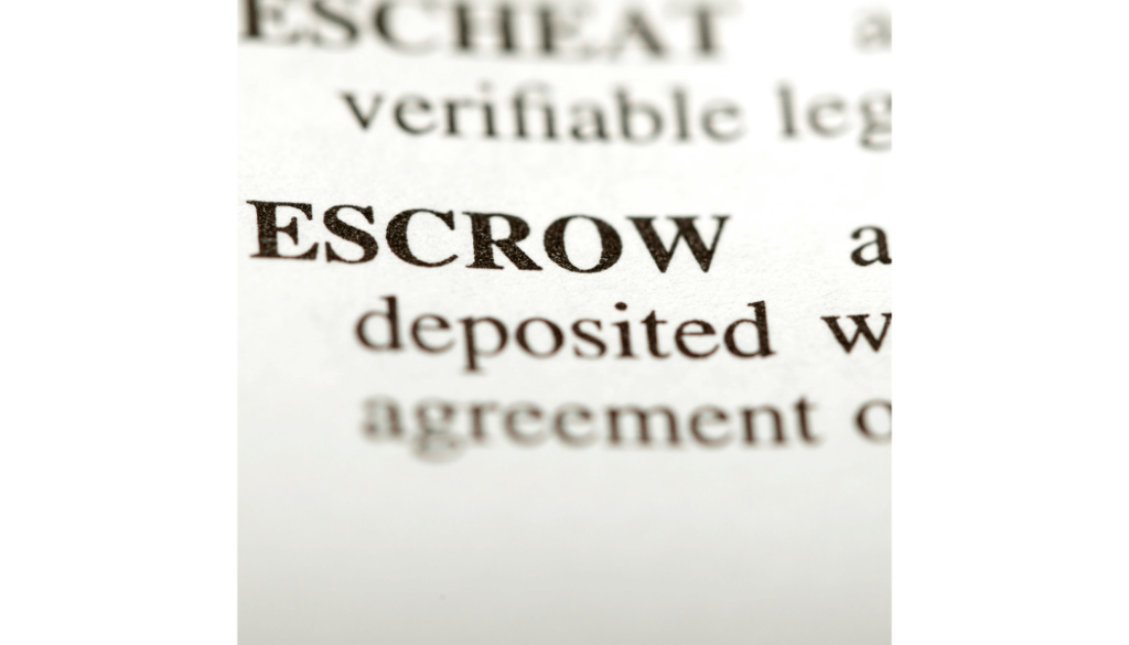 escrow word in a paper