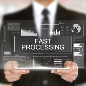 man holding a tablet with a "fast processing" hologram
cash for your house virginia