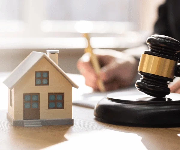 house and gavel representing selling a home during divorce North Carolina