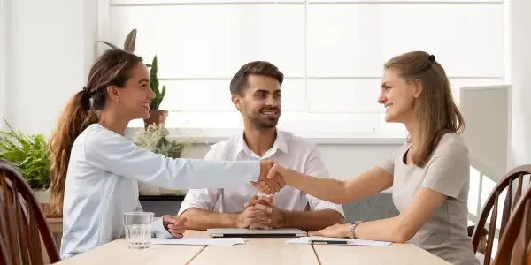 sibling in the mediator's office finally agreeing to sell their inherited house