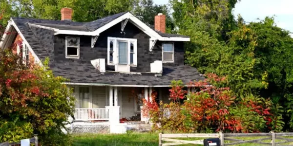 a 2-story house in a not so good condition