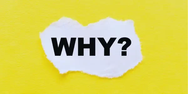 White small piece of paper written why