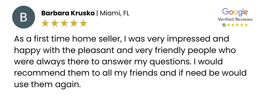 Barbara Krusko - Miami FL Review