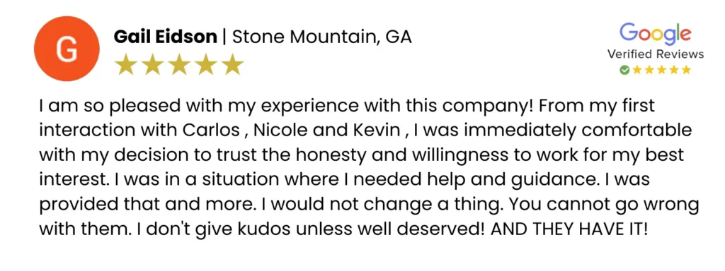 Gail Eidson - Stone Mountain GA Review