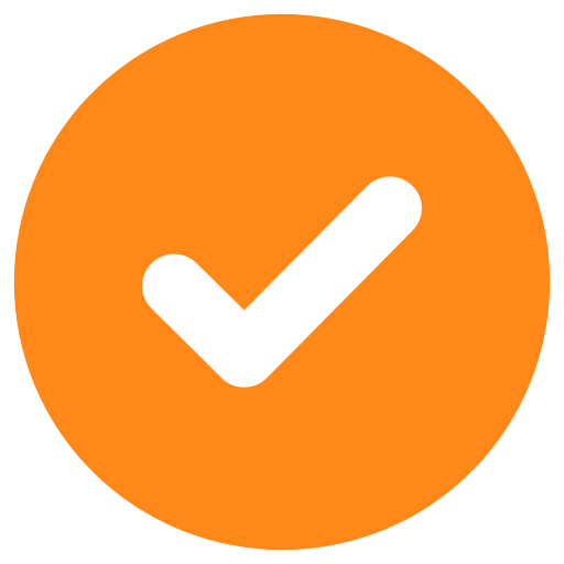 orange check mark