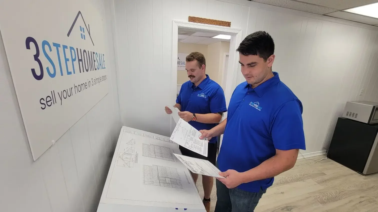 Aron and Alex at 3 Step office