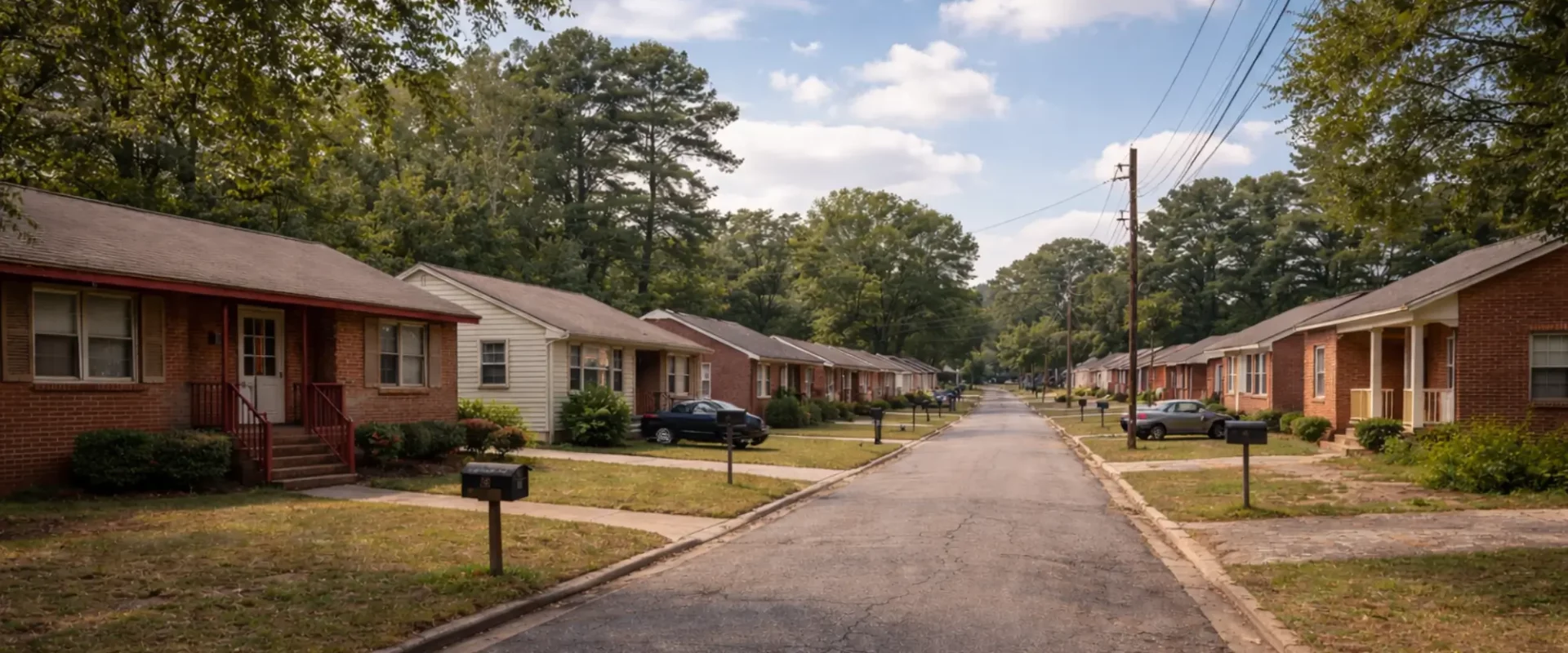 single family homes in a Georgia neighborhood