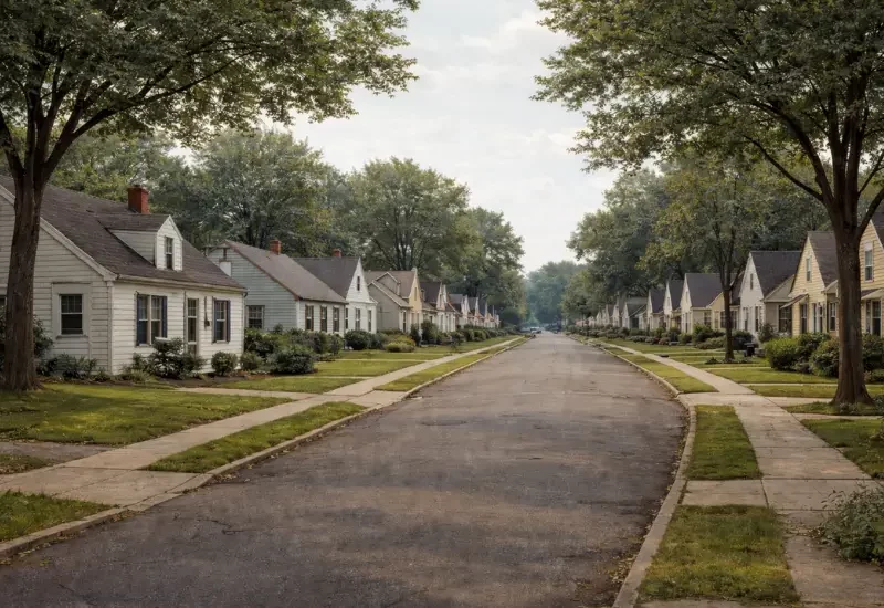 typical 1950s single family homes