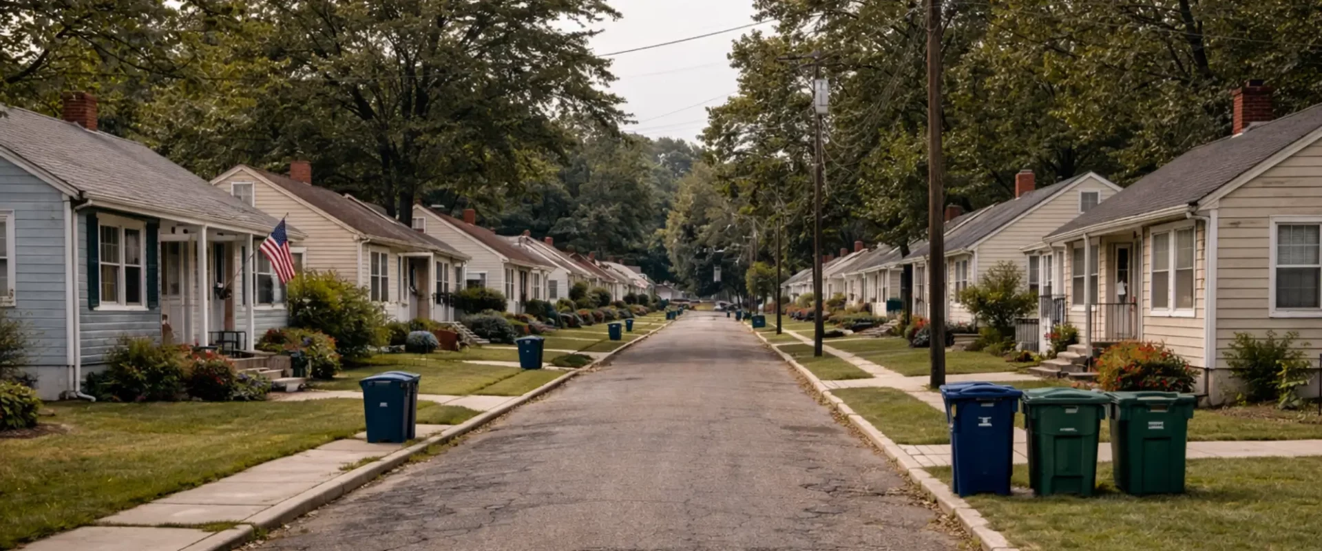 single family homes in a North Carolina neighborhood