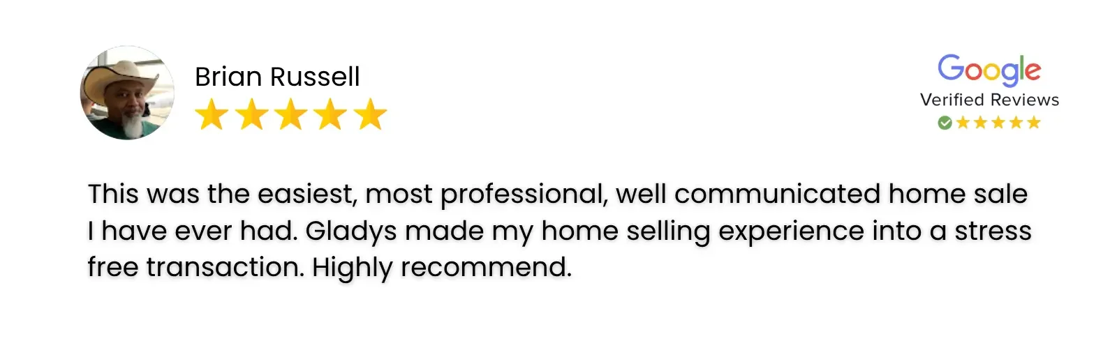 Brian Russell Google Review
