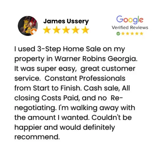 5-Star review from James Ussery, Georgia property seller