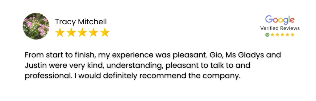 Tracy Mitchell Google Review