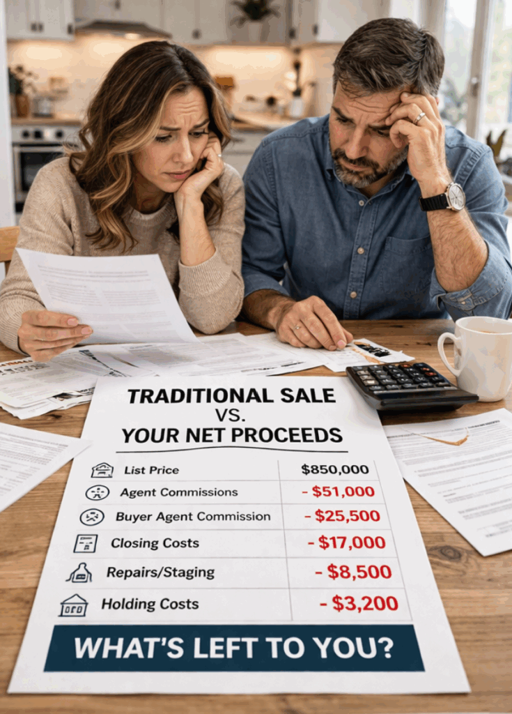 traditional home sale vs net proceeds