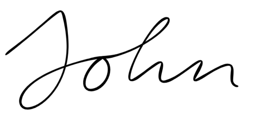 Signature of our we buy houses owner John