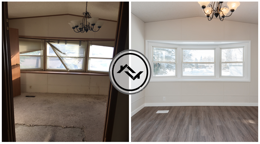 before and after of a house yeg home buyers bought fast for cash in Edmonton