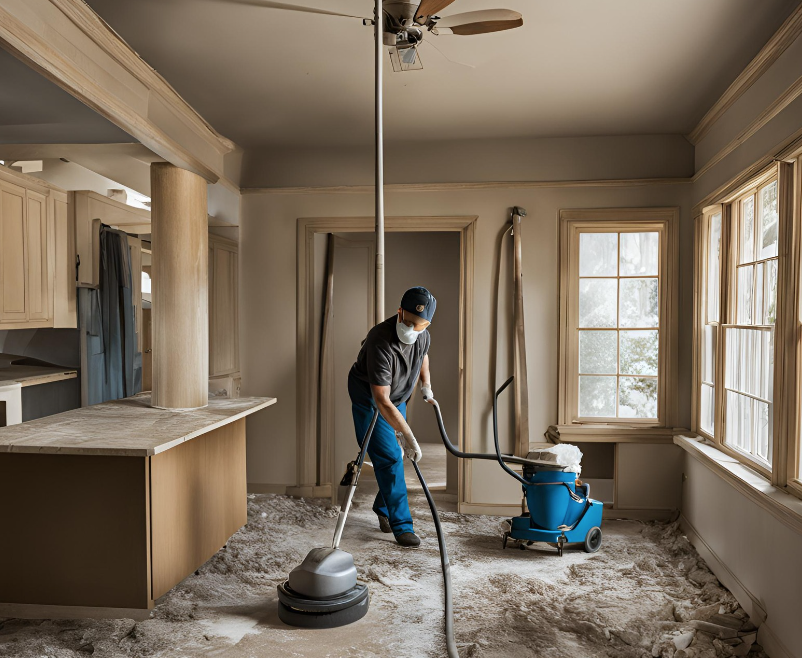 Image of a house getting cleaned up prior getting sold to a we buy houses company