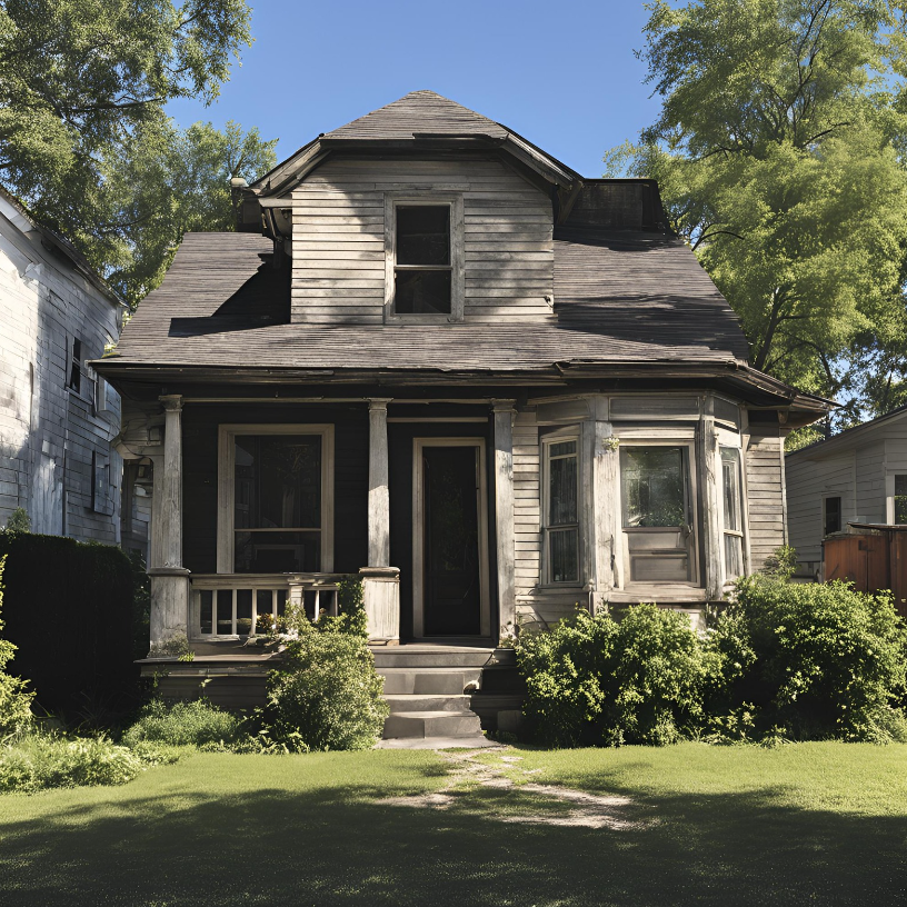 Old house that needs repairs that could be sold to a professional home buyer